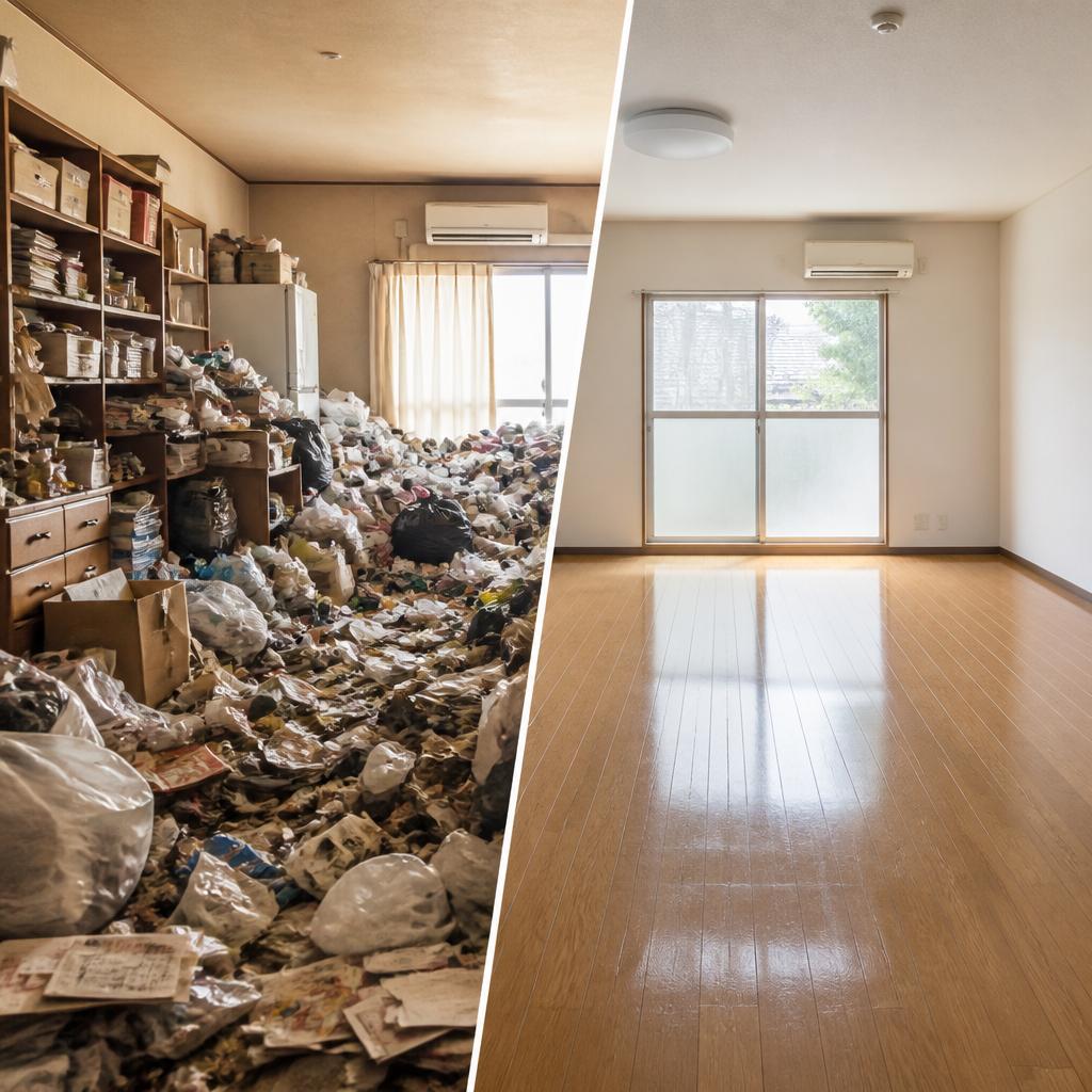 家財や動産処分はしなくてO.K. ゴミ屋敷でもそのまま買取ります！