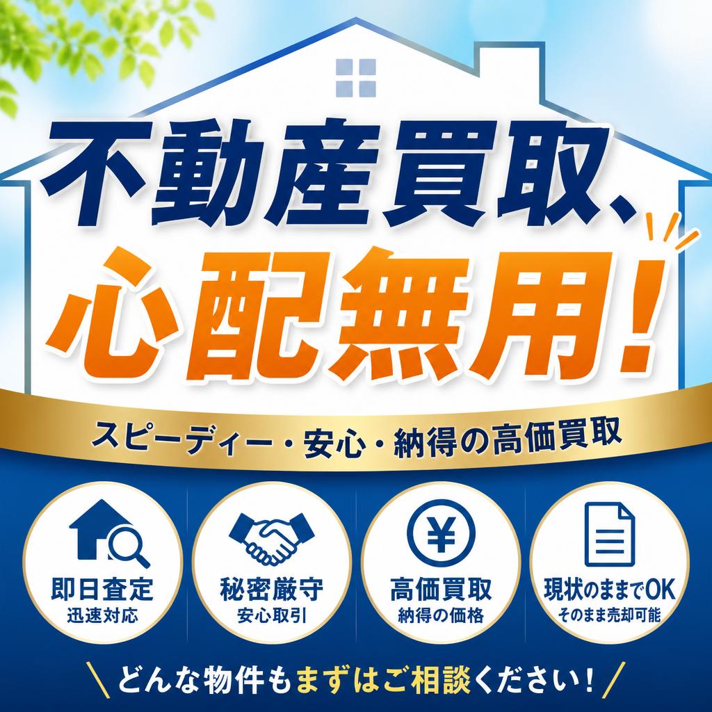 不動産買取、心配無用！
