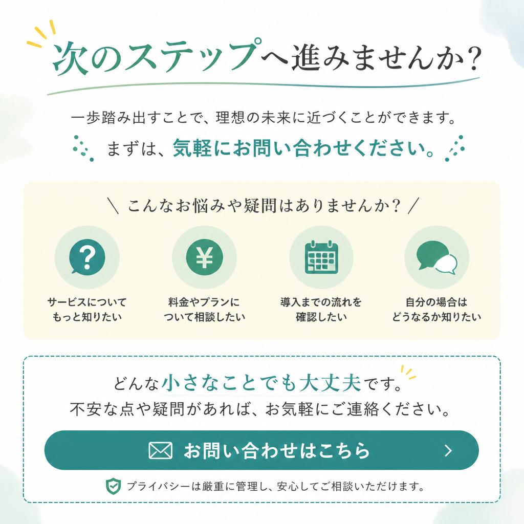 まずは問い合わせを！