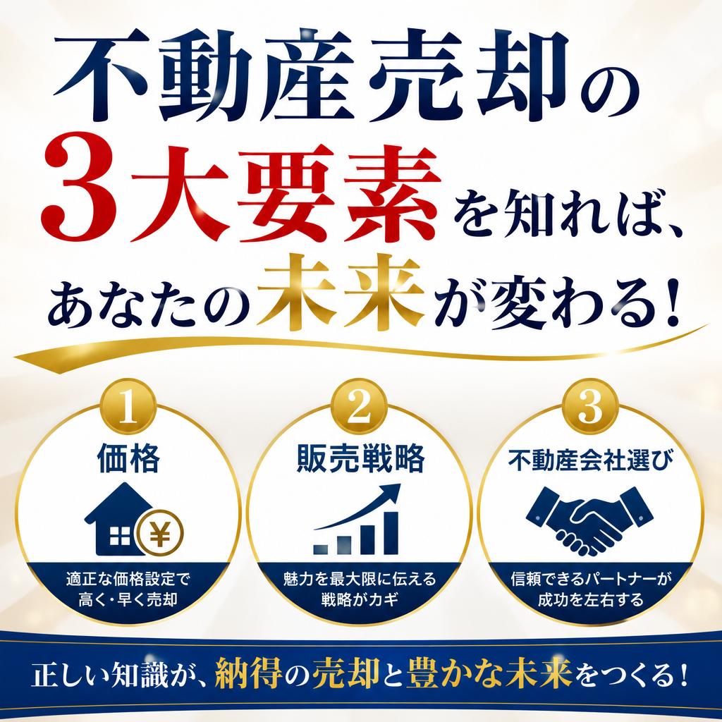 不動産売却の３大要素を知れば、あなたの未来が変わる！
