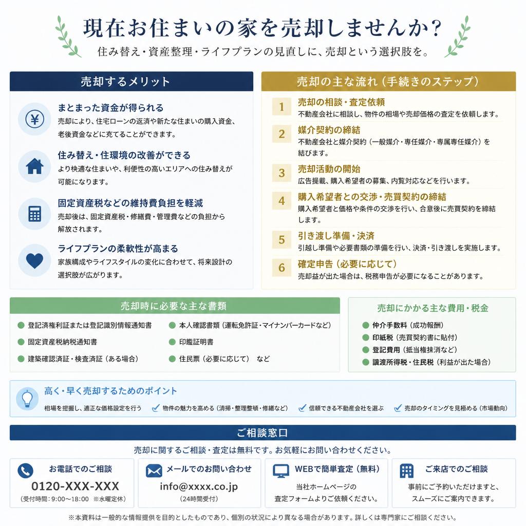 4. 住みながらの売却も可能!