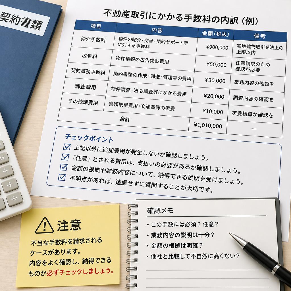 過剰な手数料に注意