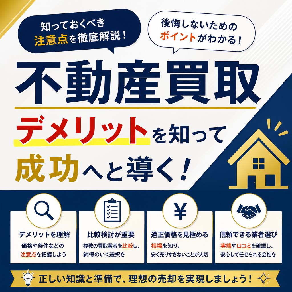 不動産買取、デメリットを知って成功へと導く！