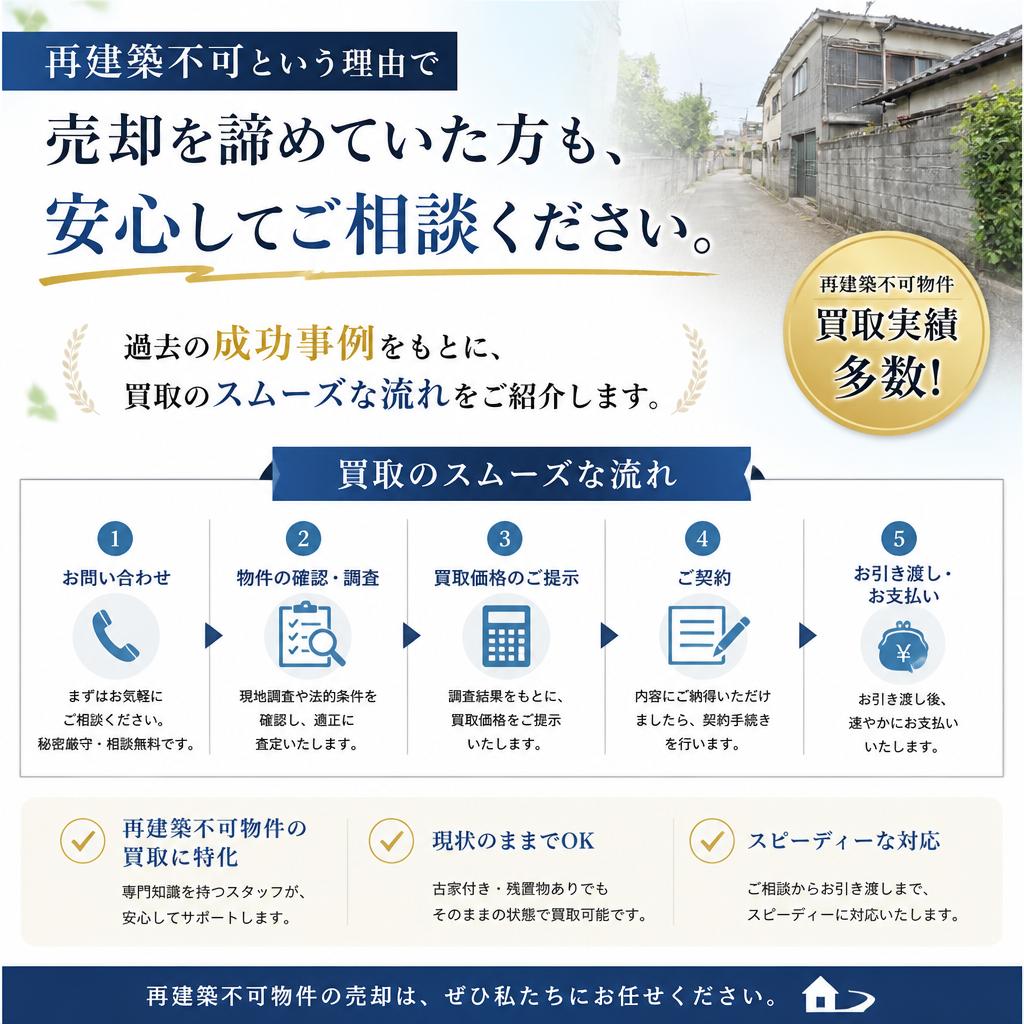 再建築不可物件の買取実績