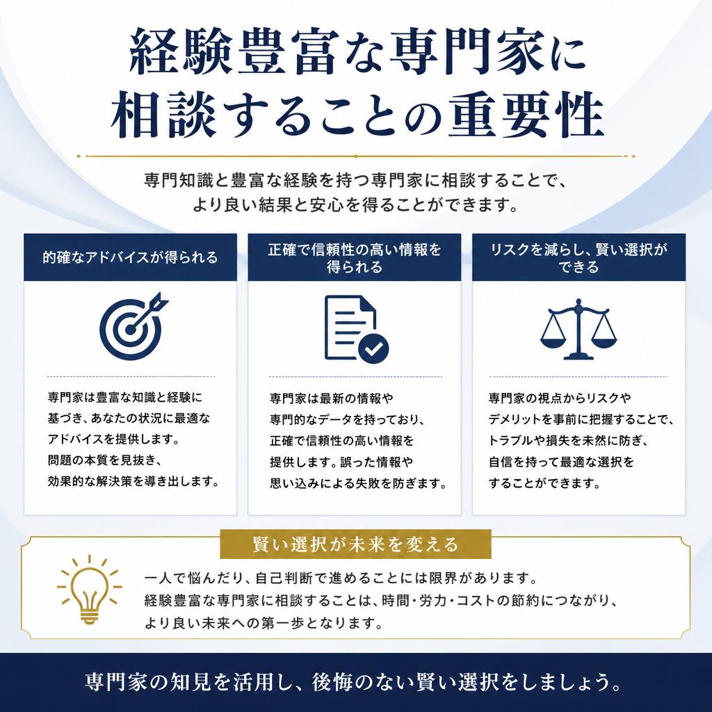 専門家に相談するメリット