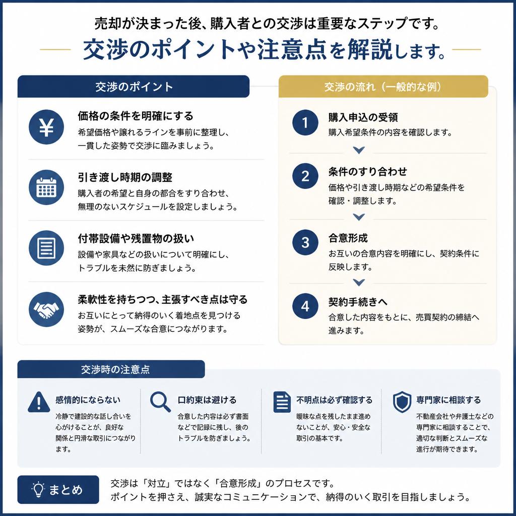 購入者との交渉方法