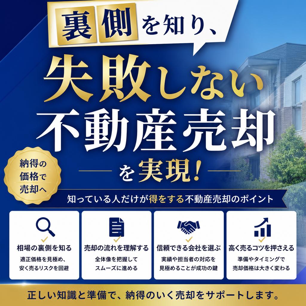 裏側を知り、失敗しない不動産売却を実現！