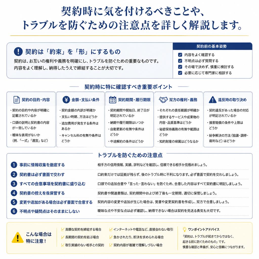 失敗しない契約の進め方