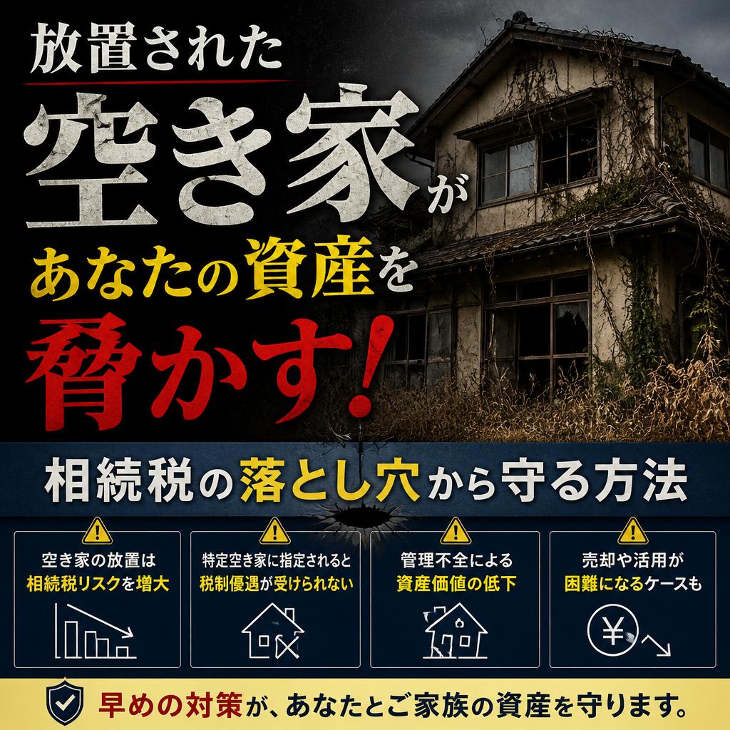 放置された空き家があなたの資産を脅かす！相続税の落とし穴から守る方法