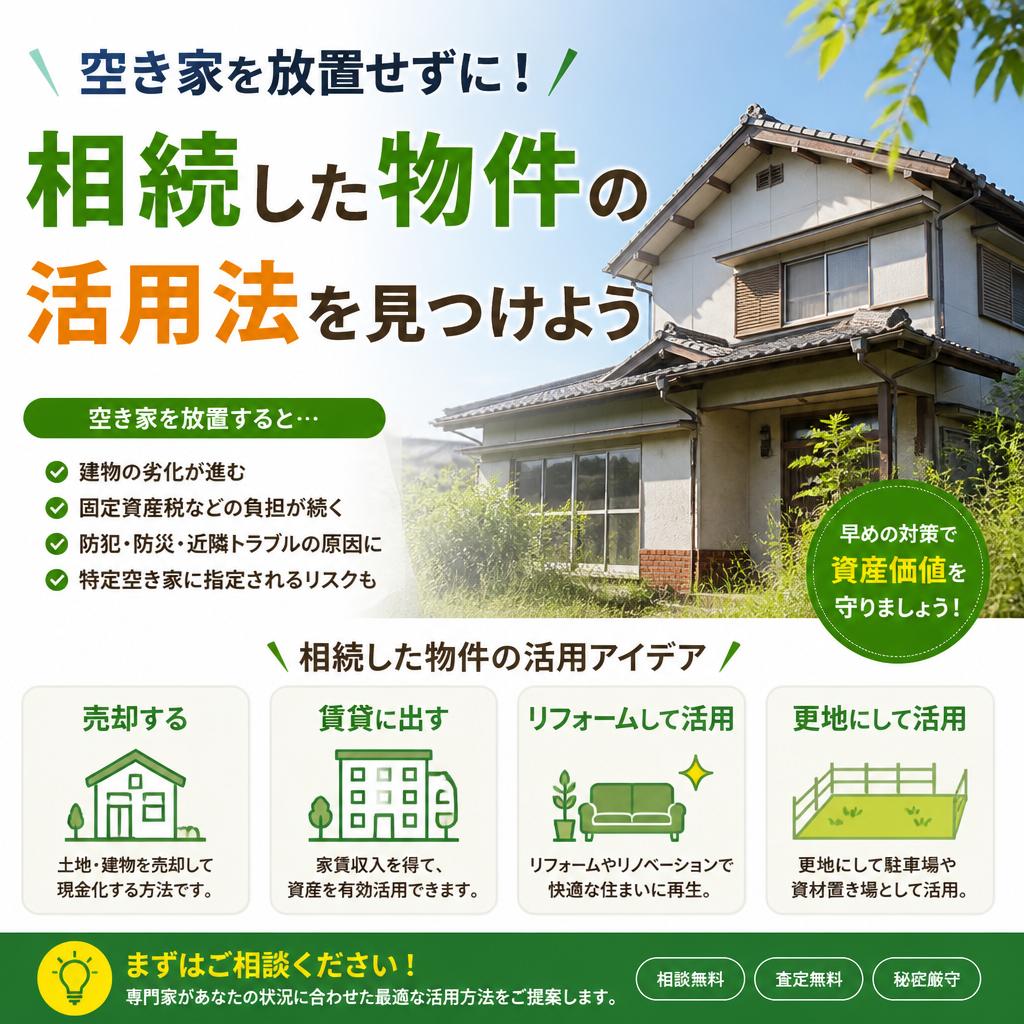 空き家を放置せずに！相続した物件の活用法を見つけよう