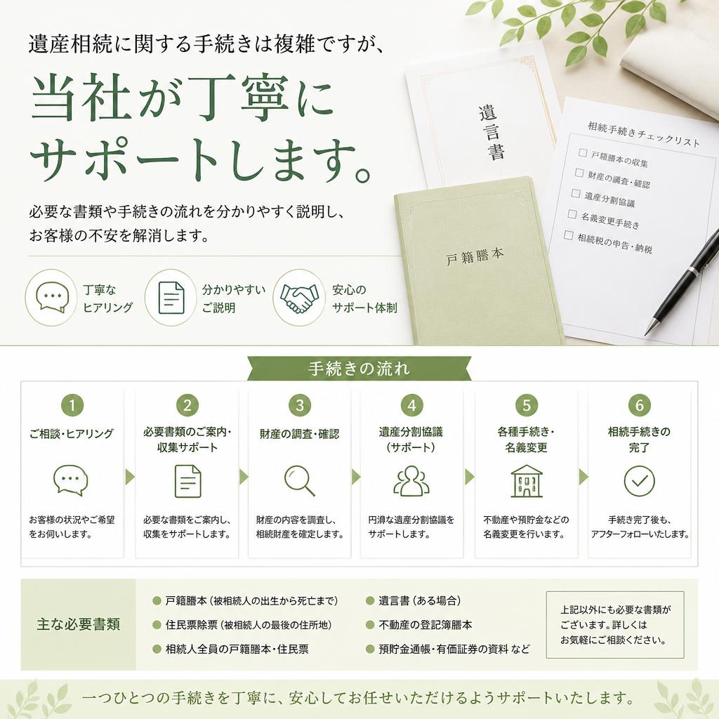相続手続きのサポート