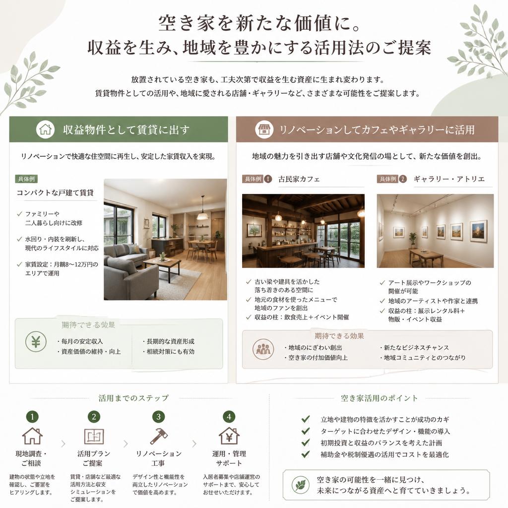 空き家の新しい活用法