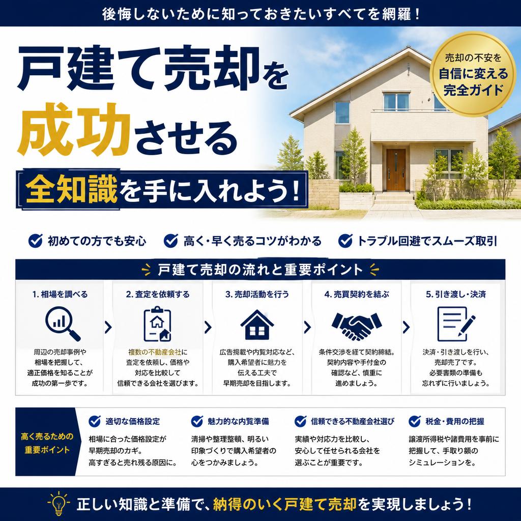 戸建て売却を成功させる全知識を手に入れよう！