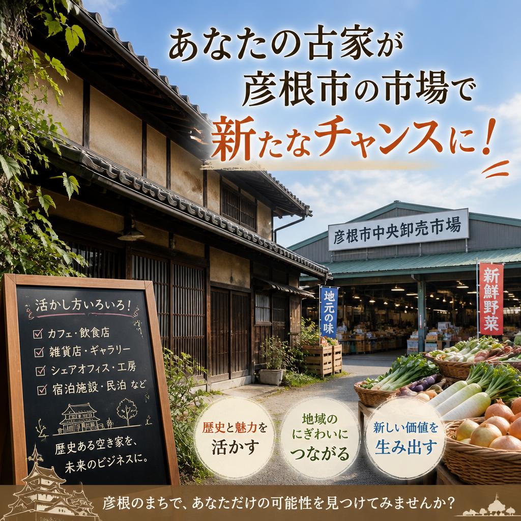 あなたの古家が彦根市の市場で新たなチャンスに！