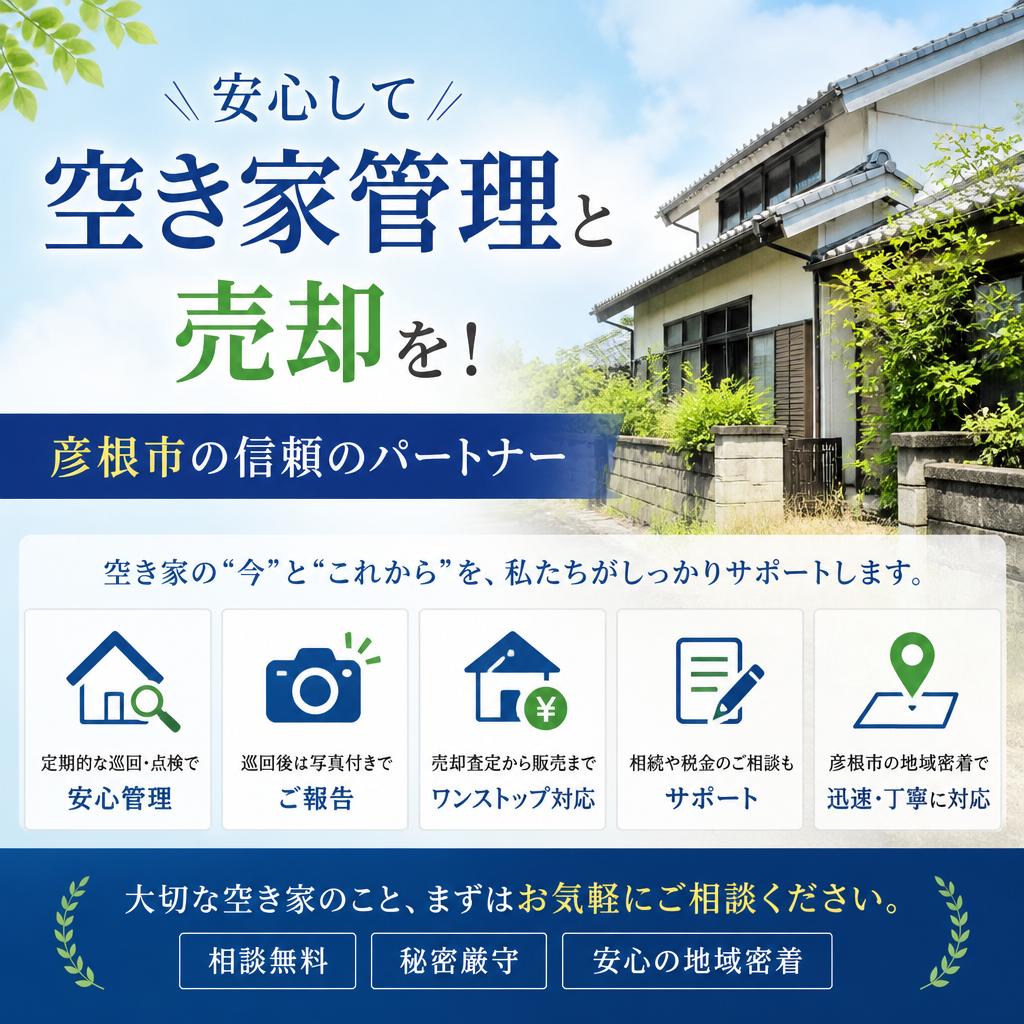 安心して空き家管理と売却を！彦根市の信頼のパートナー