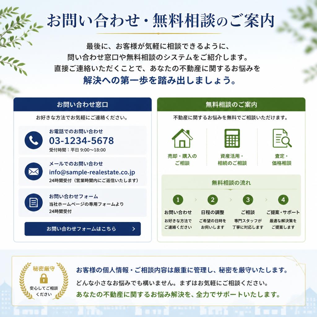7. お問い合わせ・無料相談のご案内