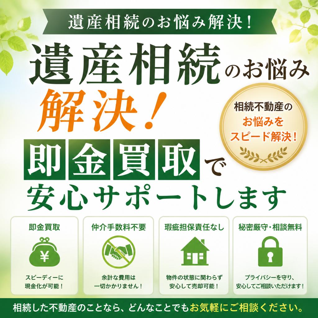 遺産相続のお悩み解決！即金買取で安心サポートします