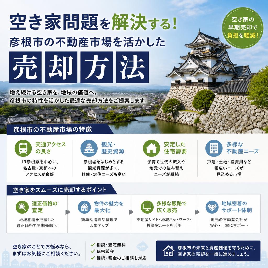 空き家問題を解決する！彦根市の不動産市場を活かした売却方法