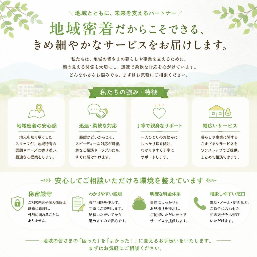 弊社の地域密着型サービス
