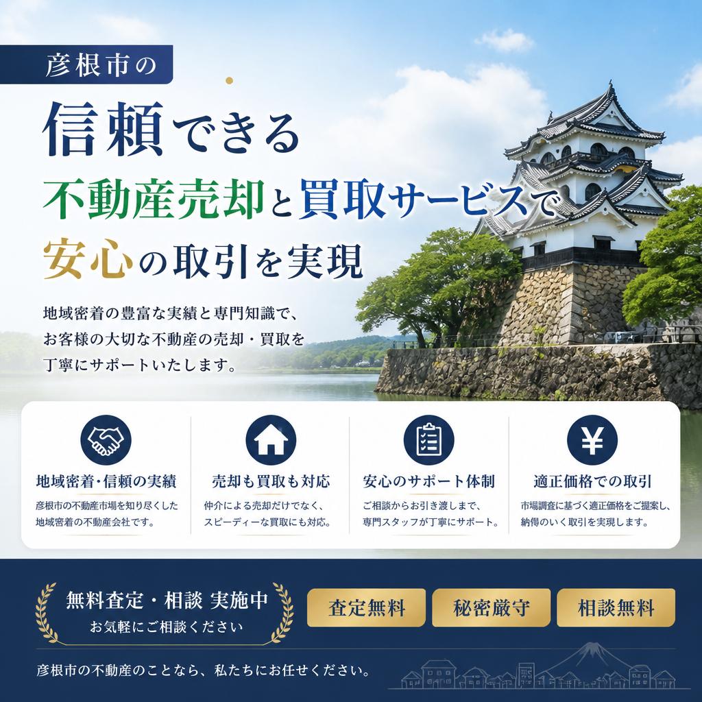 彦根市の信頼できる不動産売却と買取サービスで安心の取引を実現