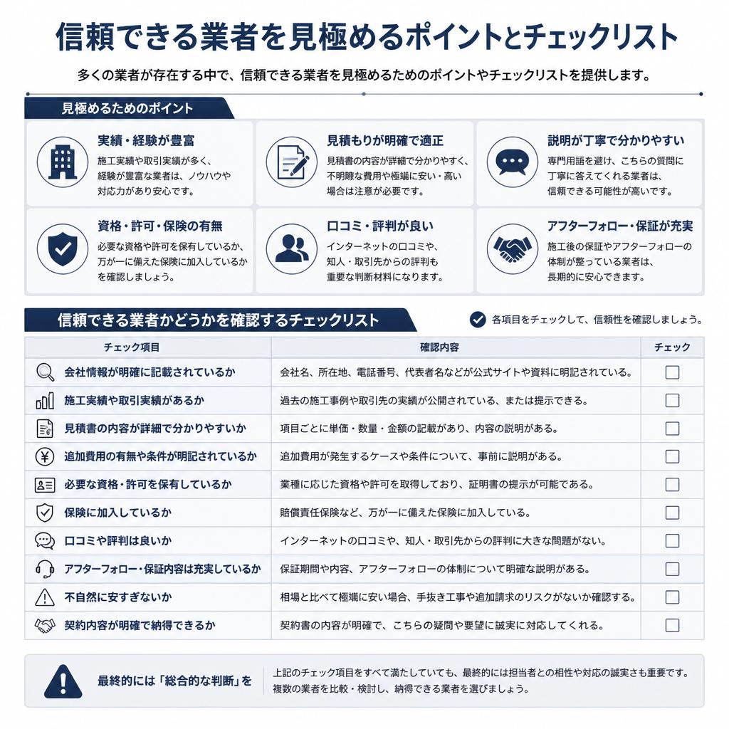 信頼できる不動産業者の見分け方