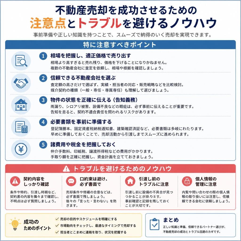 失敗しない売却時の注意点