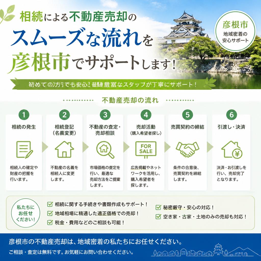 相続による不動産売却のスムーズな流れを彦根市でサポートします！