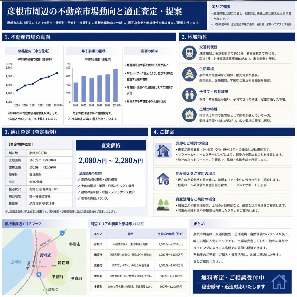 彦根市の市場動向と査定