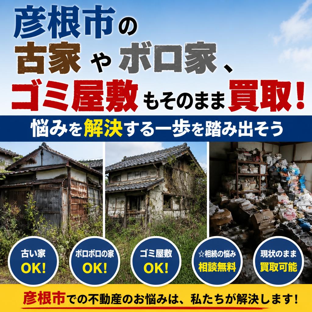 彦根市の古家やボロ家、ゴミ屋敷もそのまま買取！悩みを解決する一歩を踏み出そう