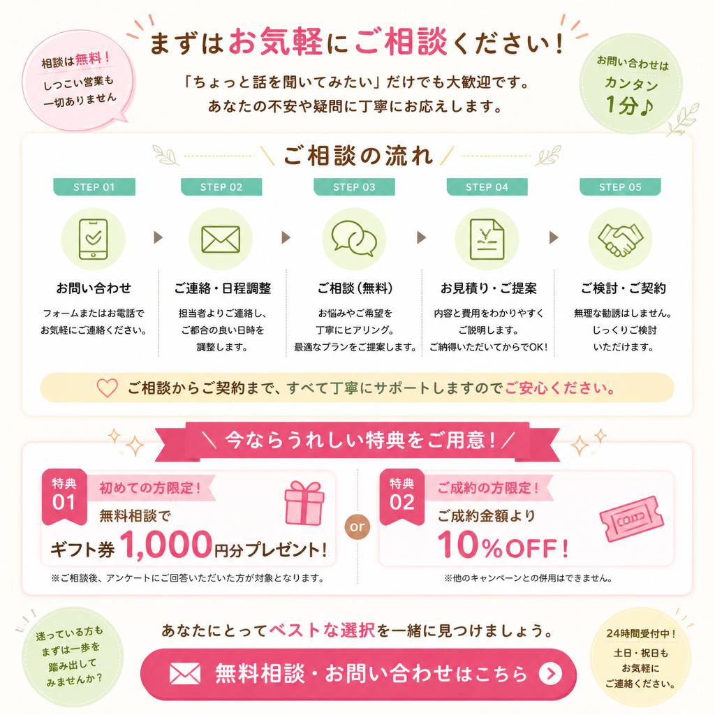 今すぐ無料相談を！