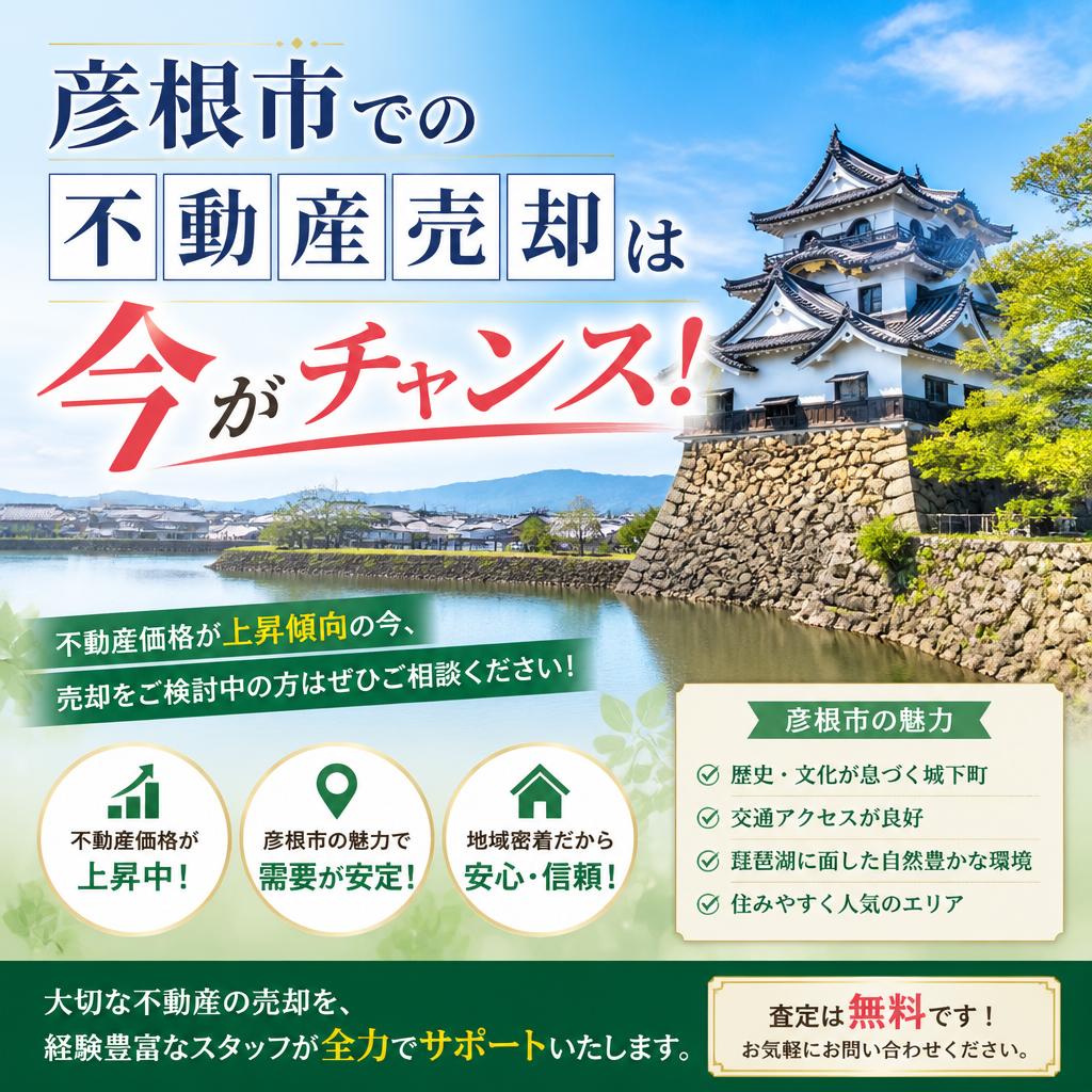 彦根市での不動産売却は今がチャンス！
