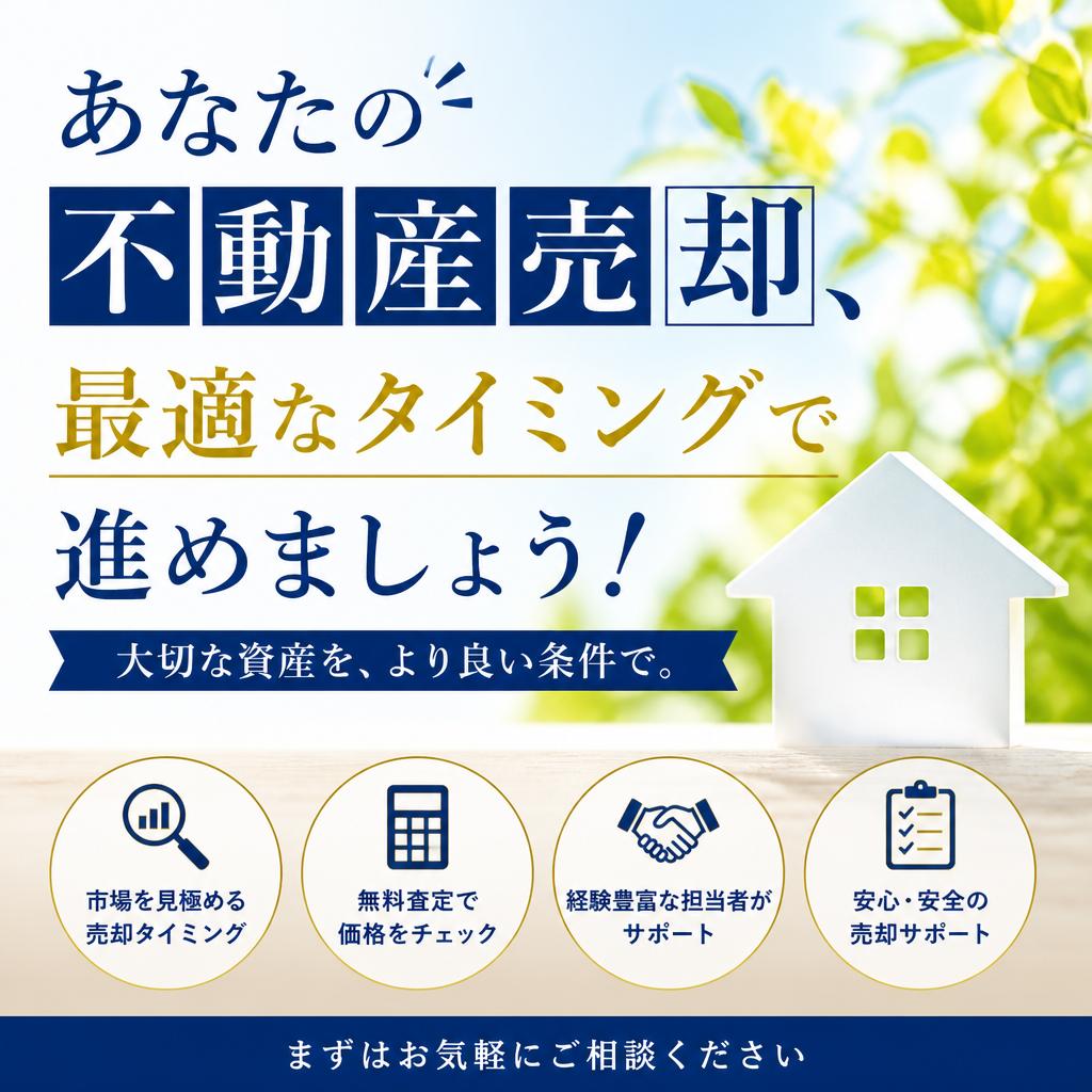 あなたの不動産売却、最適なタイミングで進めましょう！