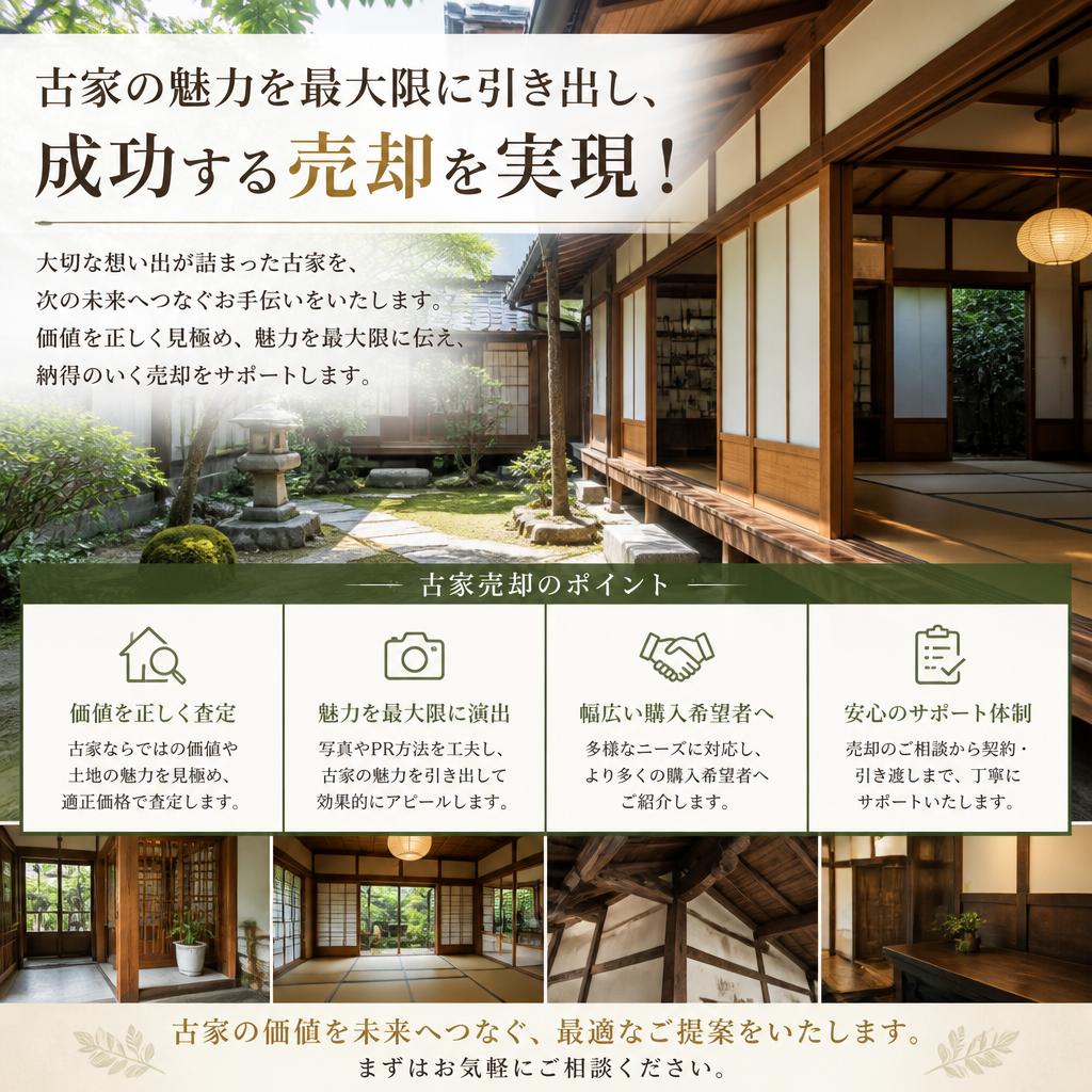 古家の魅力を最大限に引き出し、成功する売却を実現！