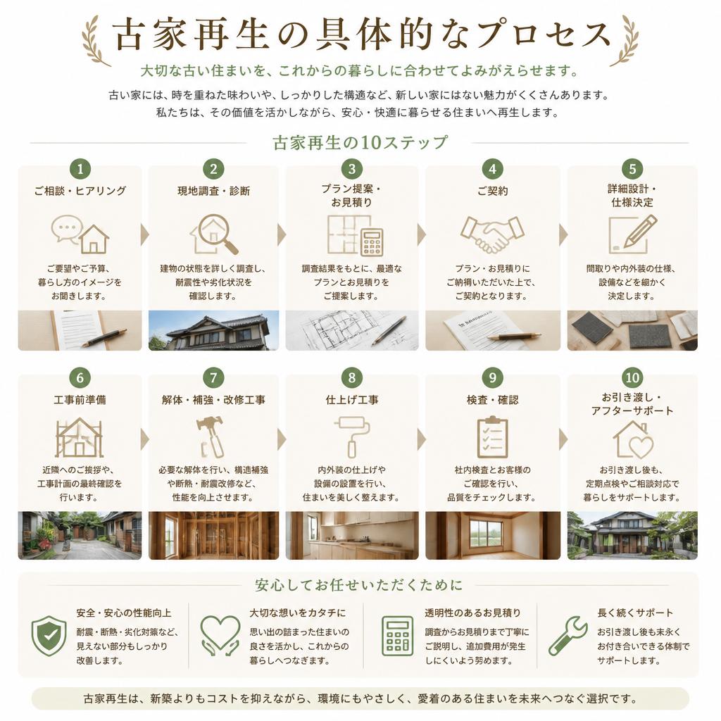 再生プロセスの流れ