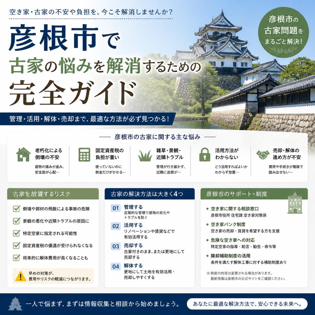 彦根市で古家の悩みを解消するための完全ガイド