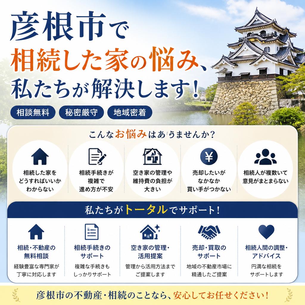 彦根市で相続した家の悩み、私たちが解決します！