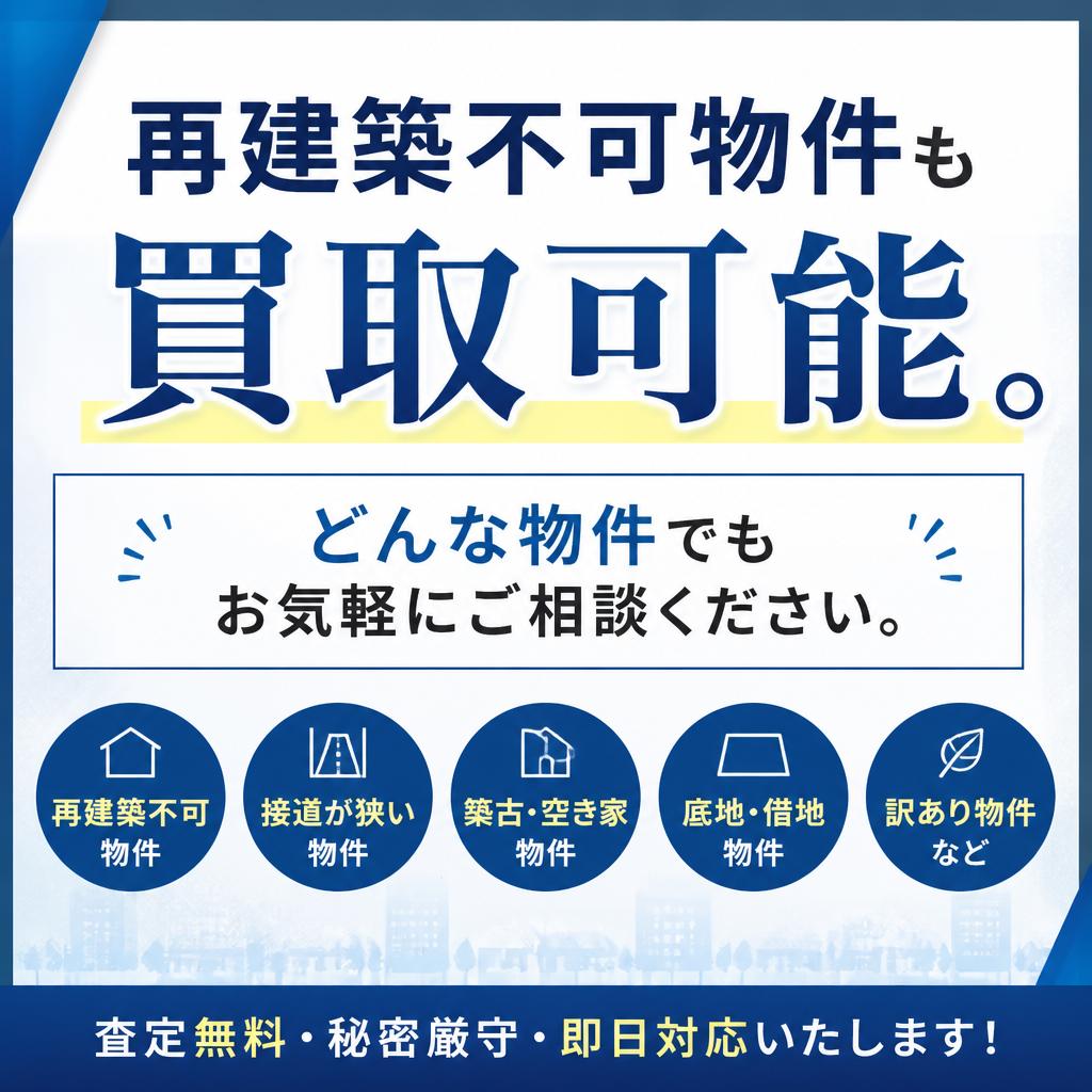 再建築不可物件でも安心の買取