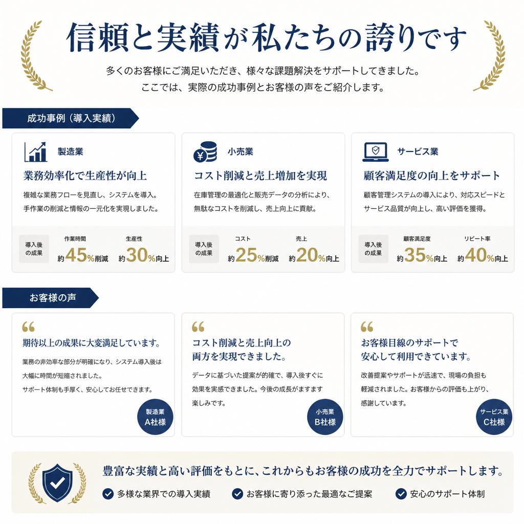 実績と信頼のご紹介