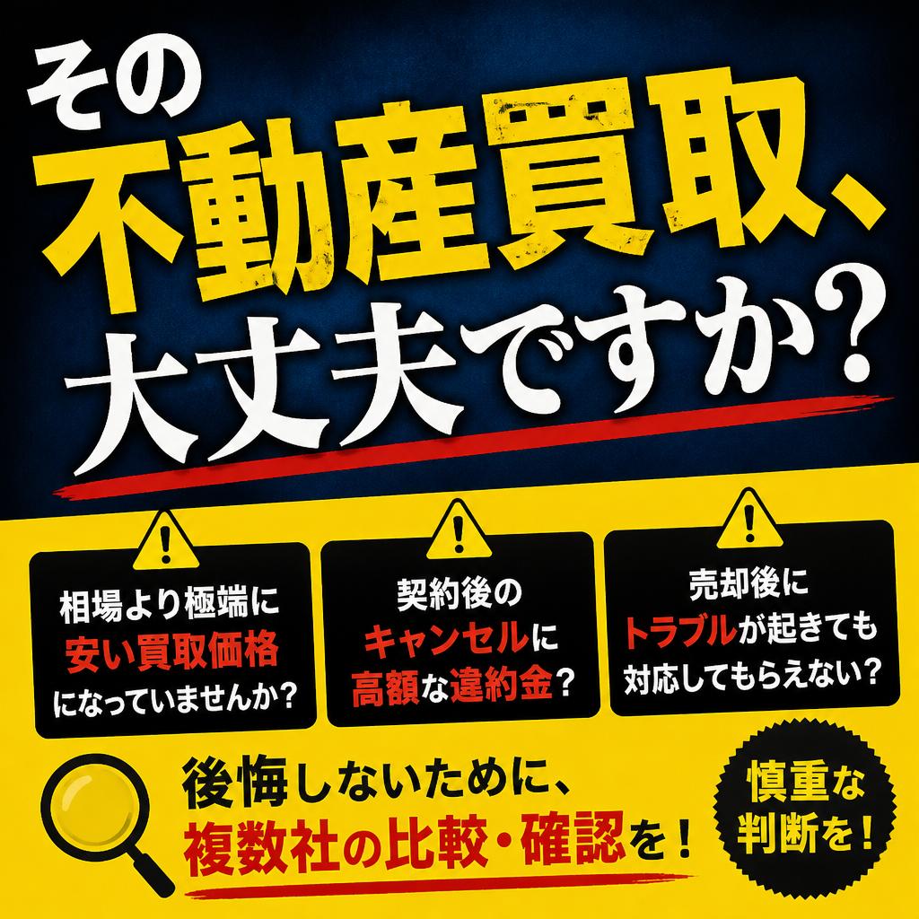 その不動産買取、大丈夫ですか？