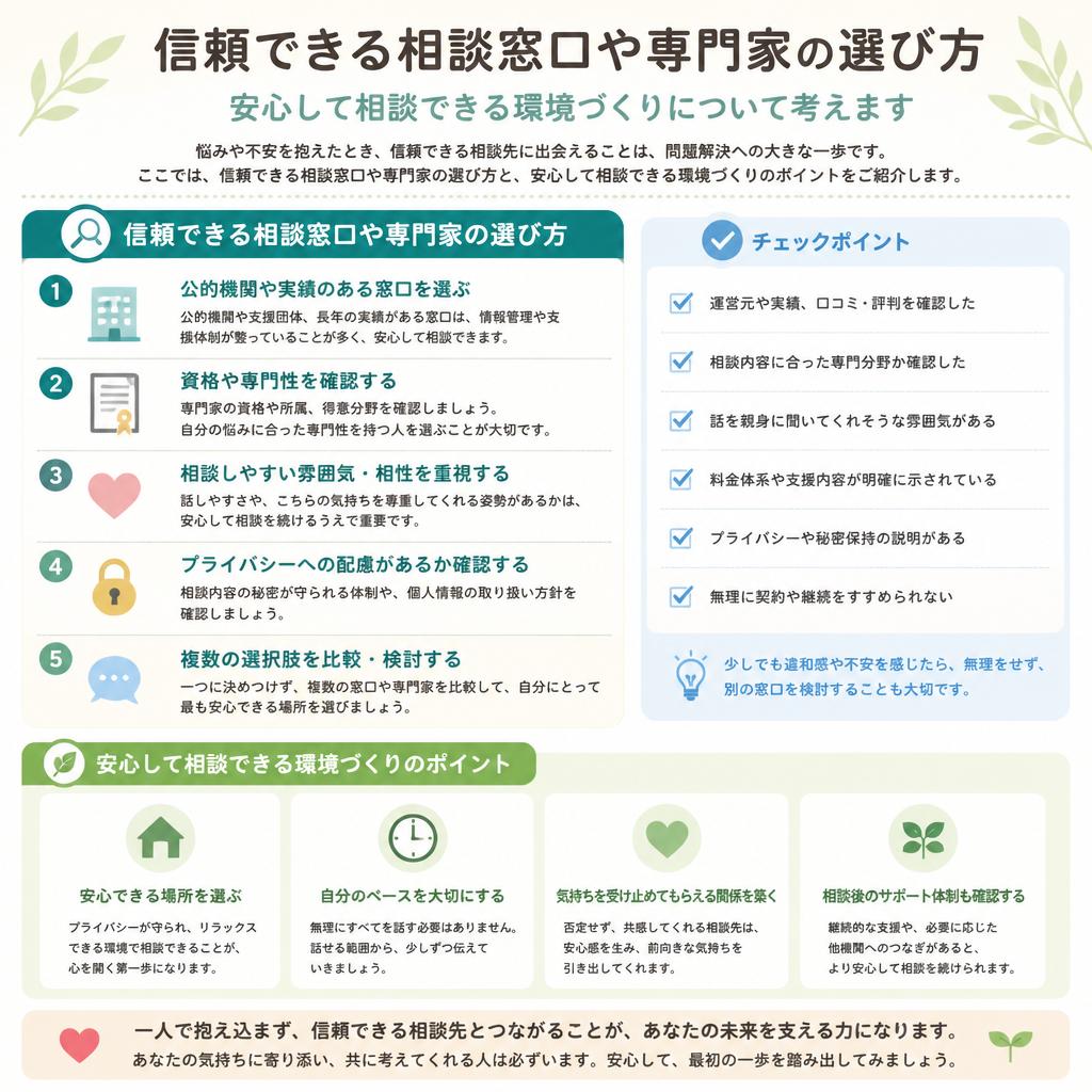 4. 安心して相談できる窓口