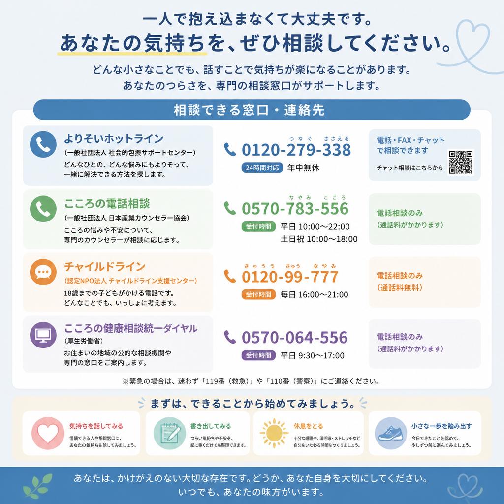 7. まずは相談を！アクションを起こそう