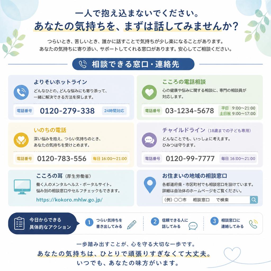 7. まずは相談を！アクションを起こそう