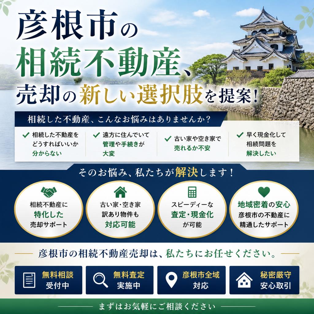 彦根市の相続不動産、売却の新しい選択肢を提案！