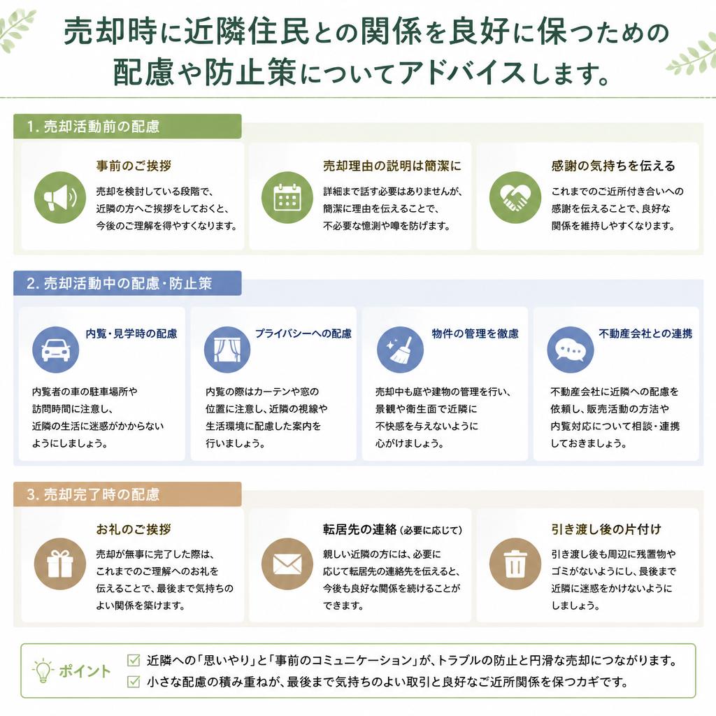 近隣住民への配慮とその方法