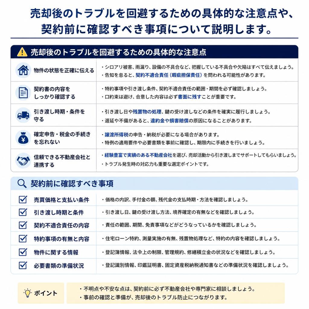 5. 売却後に気をつけるべきこと