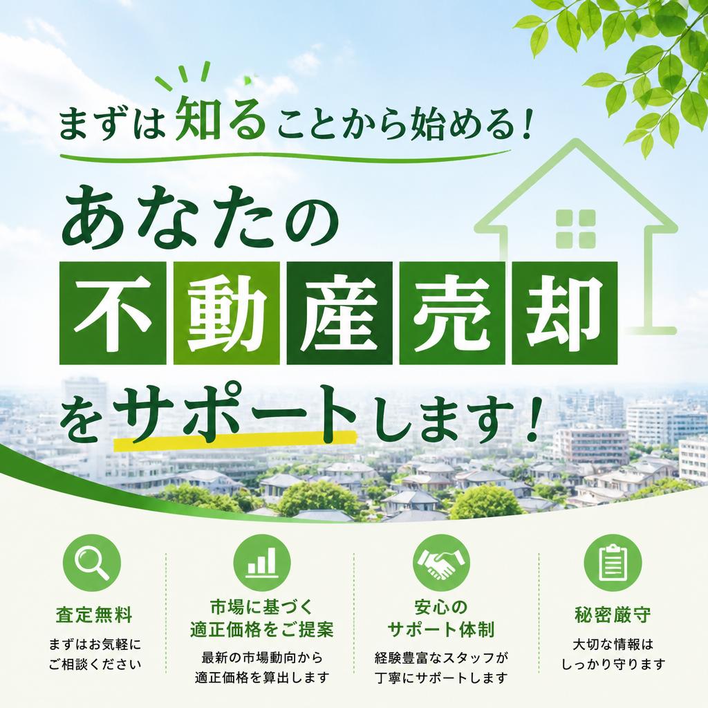 まずは知ることから始める！あなたの不動産売却をサポートします！