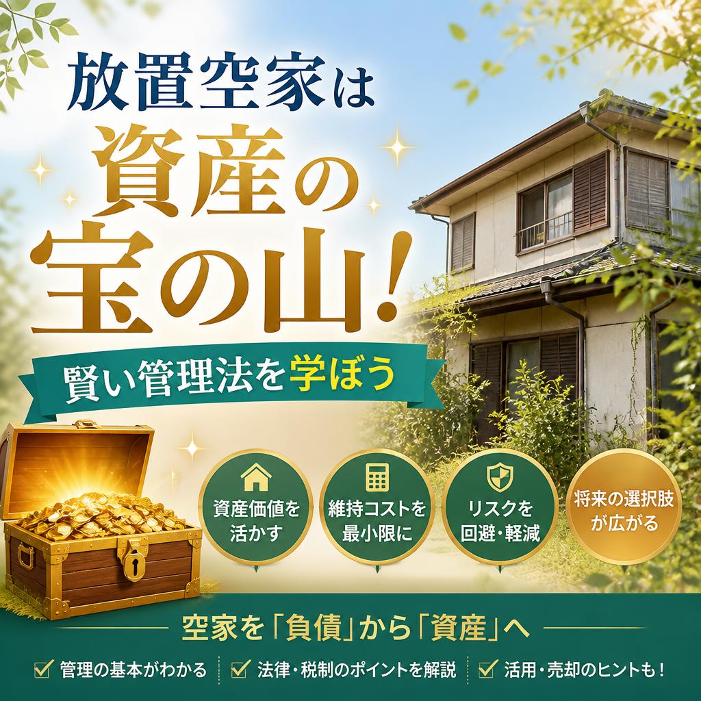 放置空家は資産の宝の山！賢い管理法を学ぼう