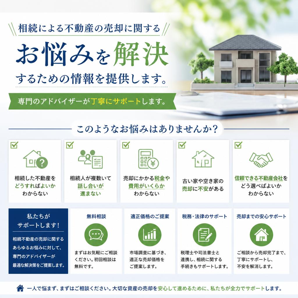 相続不動産の悩みを解消