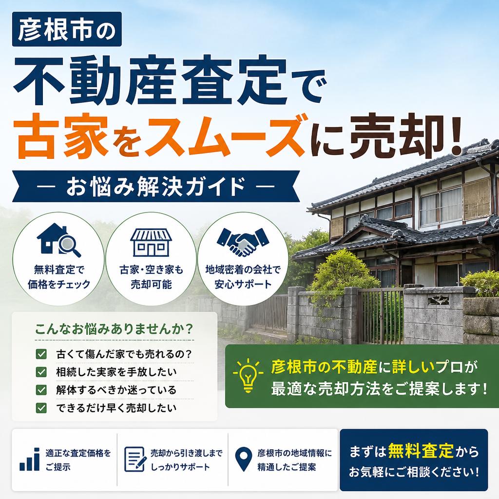 彦根市の不動産査定で古家をスムーズに売却！お悩み解決ガイド