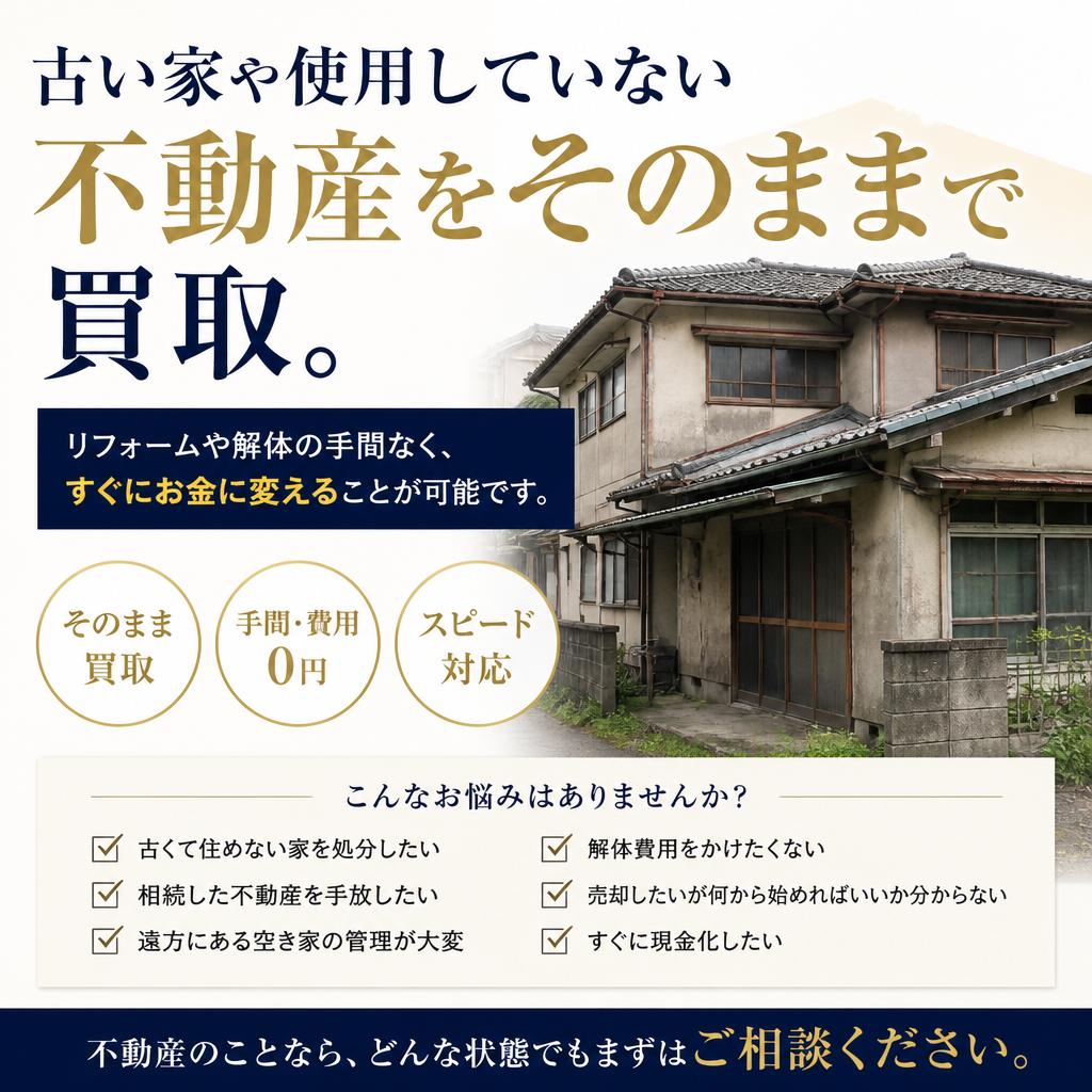 古家買取で悩みをスピード解消
